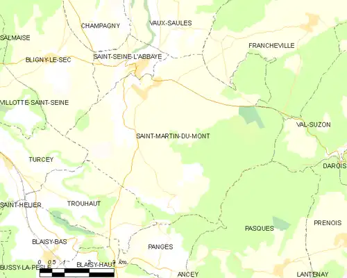 Detailkaart van de gemeente