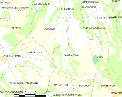 Detailkaart van de gemeente