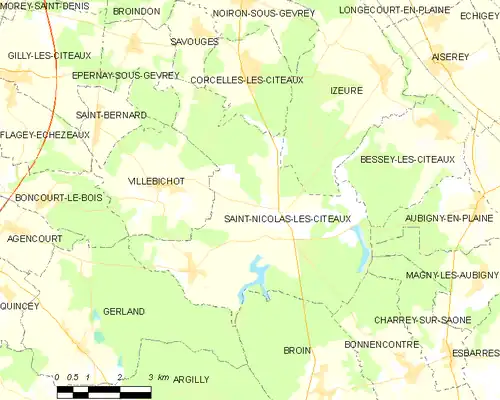 Detailkaart van de gemeente