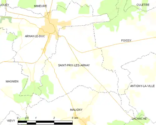 Detailkaart van de gemeente