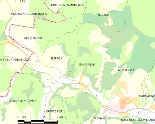 Detailkaart van de gemeente