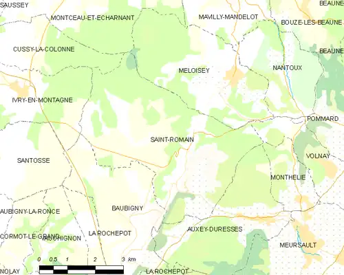 Detailkaart van de gemeente