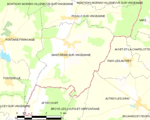 Detailkaart van de gemeente