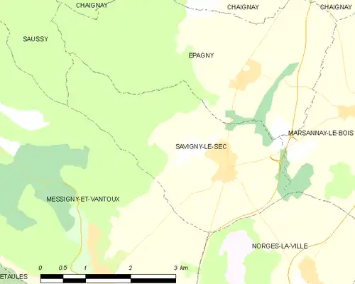 Detailkaart van de gemeente