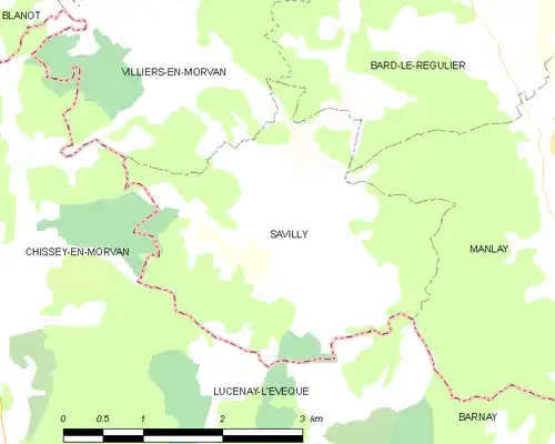 Detailkaart van de gemeente