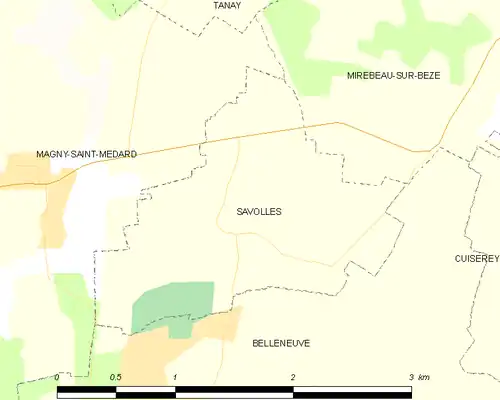 Detailkaart van de gemeente