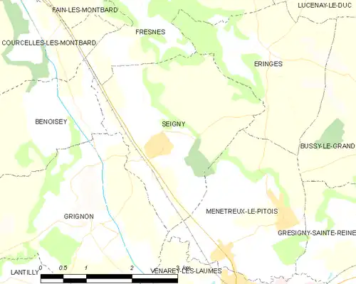 Detailkaart van de gemeente