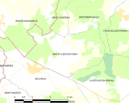 Detailkaart van de gemeente