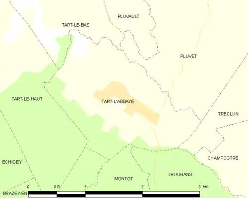 Detailkaart van de gemeente