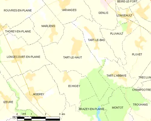 Detailkaart van de gemeente