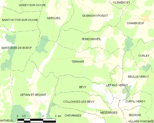 Detailkaart van de gemeente