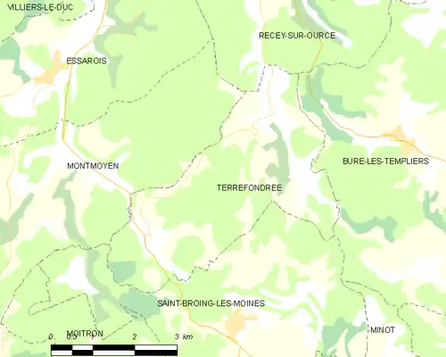 Detailkaart van de gemeente