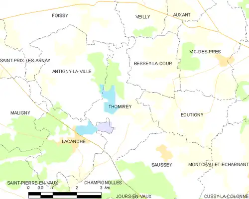 Detailkaart van de gemeente