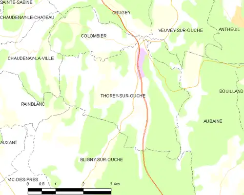 Detailkaart van de gemeente