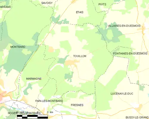 Detailkaart van de gemeente