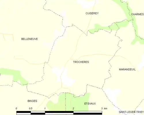 Detailkaart van de gemeente
