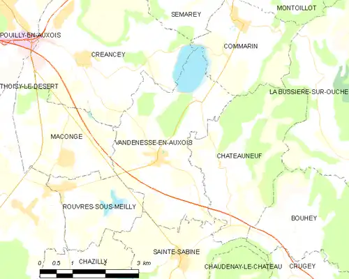 Detailkaart van de gemeente