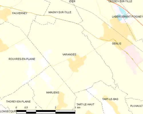 Detailkaart van de gemeente
