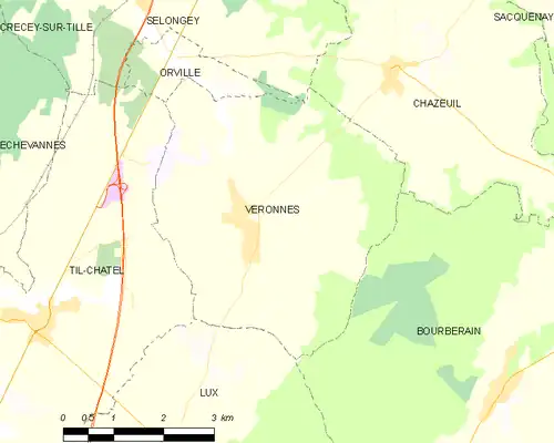 Detailkaart van de gemeente