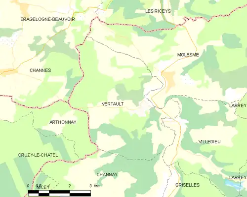 Detailkaart van de gemeente