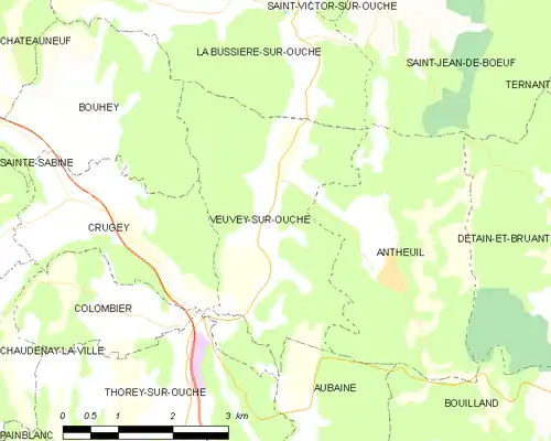 Detailkaart van de gemeente