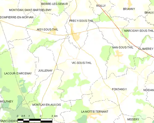 Detailkaart van de gemeente