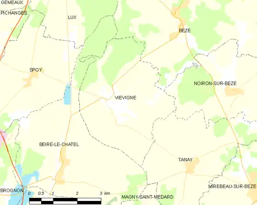 Detailkaart van de gemeente