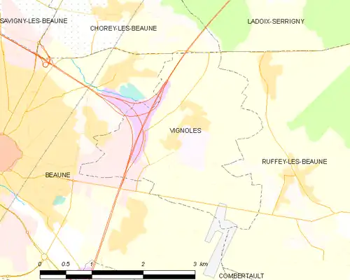 Detailkaart van de gemeente