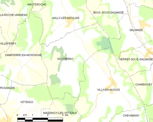 Detailkaart van de gemeente