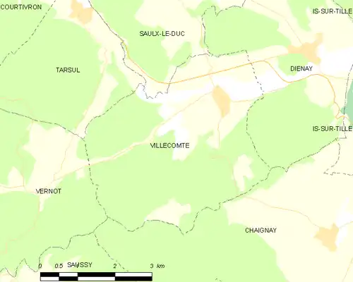 Detailkaart van de gemeente