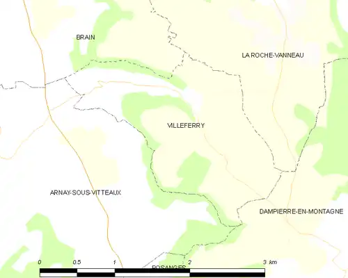 Detailkaart van de gemeente