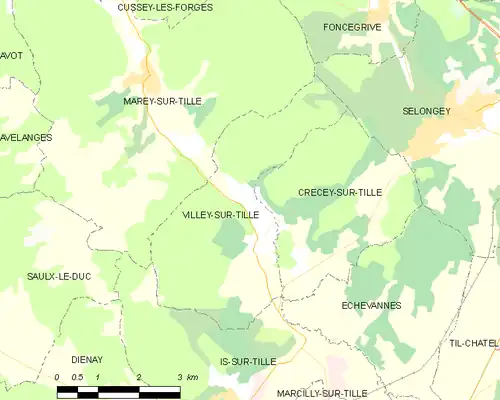 Detailkaart van de gemeente