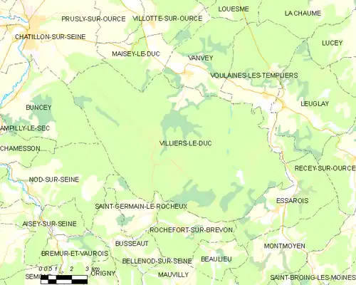 Detailkaart van de gemeente