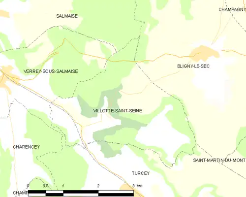 Detailkaart van de gemeente