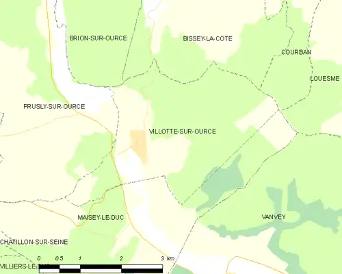 Detailkaart van de gemeente