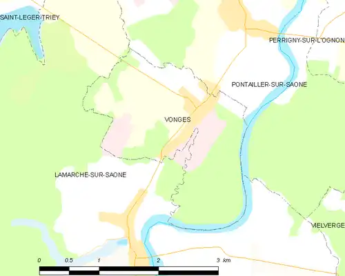 Detailkaart van de gemeente