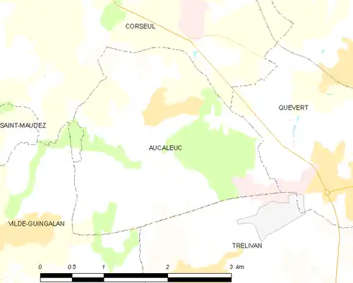 Detailkaart van de gemeente