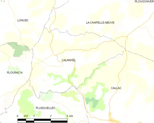 Detailkaart van de gemeente