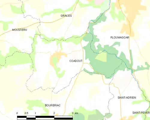 Detailkaart van de gemeente