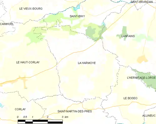 Detailkaart van de gemeente