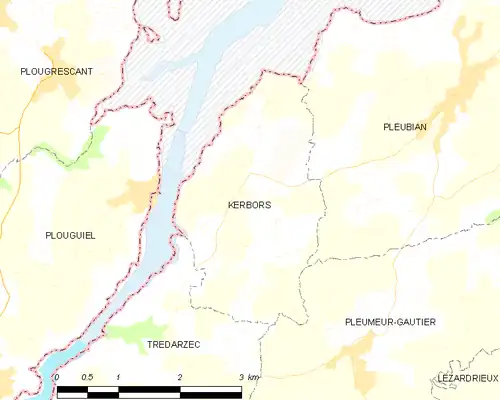 Detailkaart van de gemeente