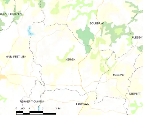 Detailkaart van de gemeente