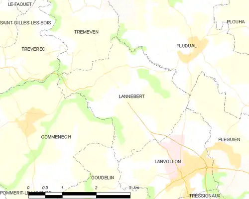 Detailkaart van de gemeente