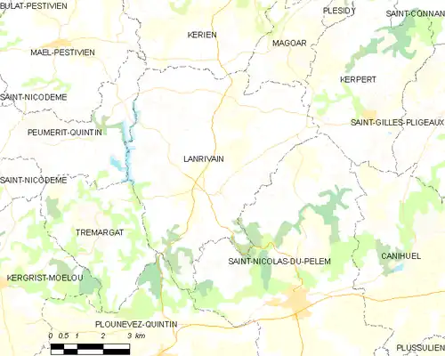 Detailkaart van de gemeente