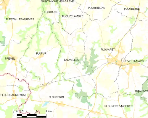 Detailkaart van de gemeente