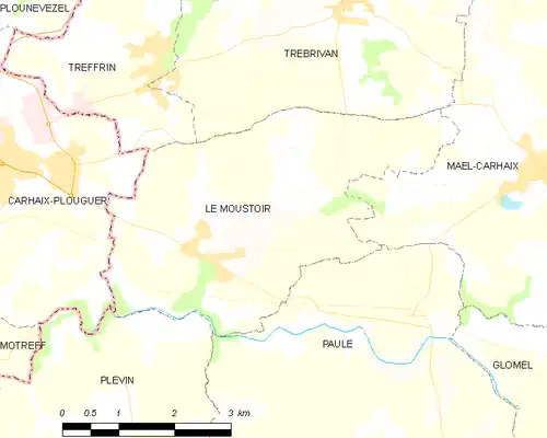 Detailkaart van de gemeente