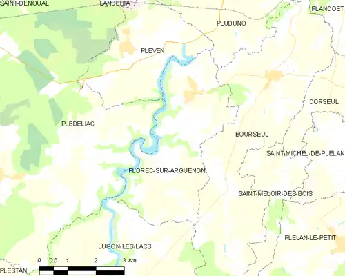 Detailkaart van de gemeente