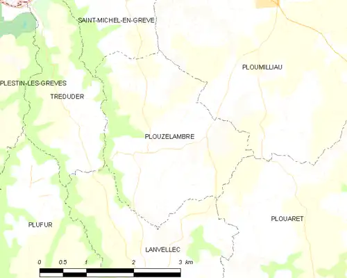 Detailkaart van de gemeente