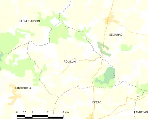 Detailkaart van de gemeente