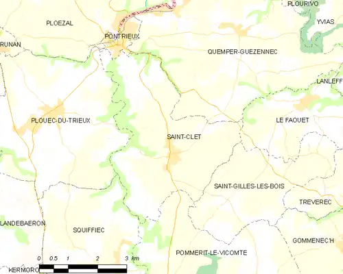 Detailkaart van de gemeente